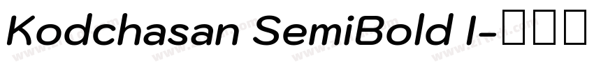 Kodchasan SemiBold I字体转换